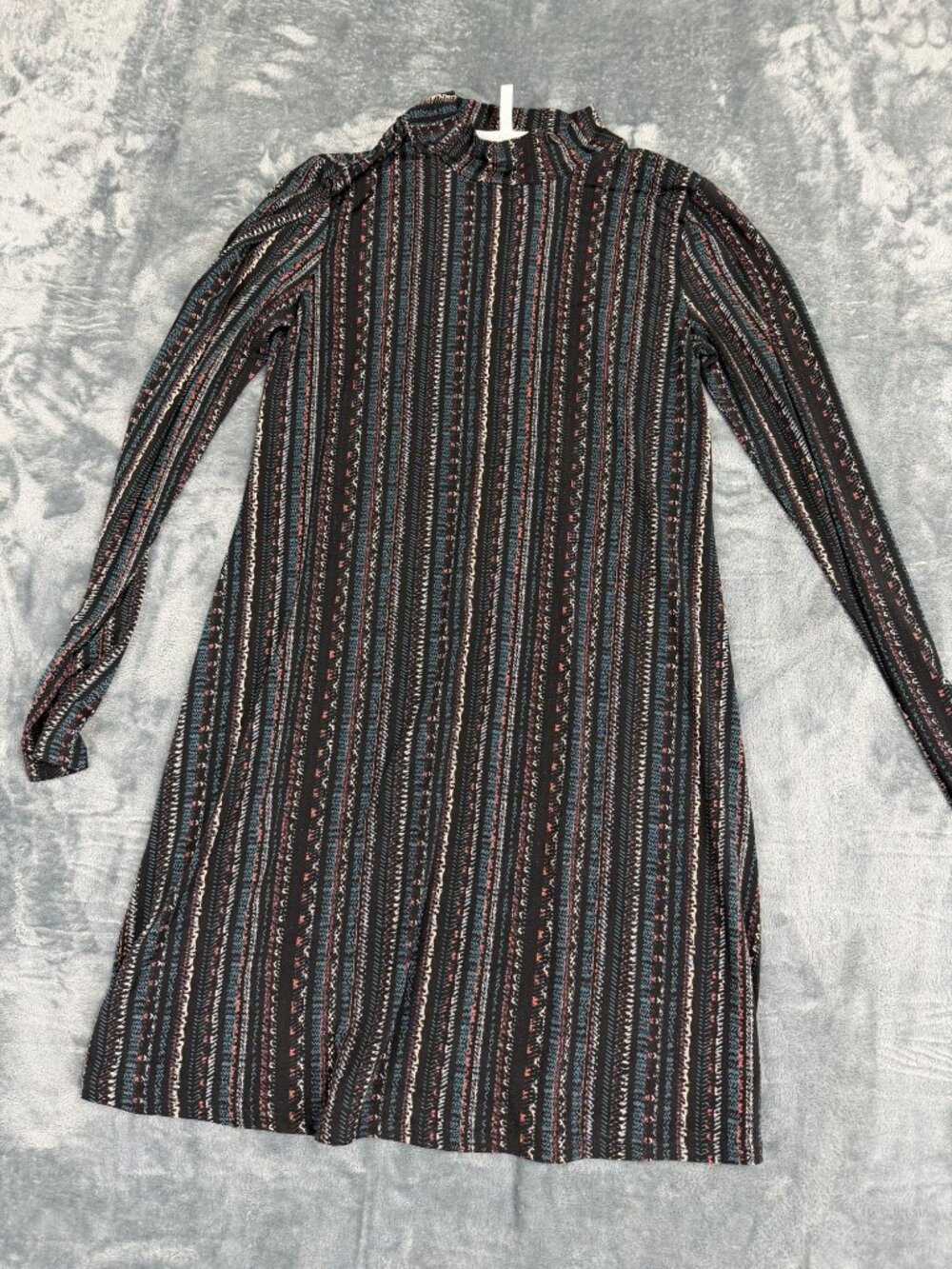 BCB Generation Womens Striped Long-Sleeve A-Line Dress Size S Multicolor
